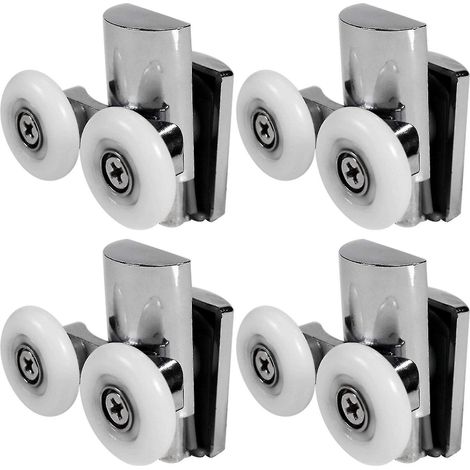 Roulettes porte de douche 23 mm double roue en alliage (1/5)