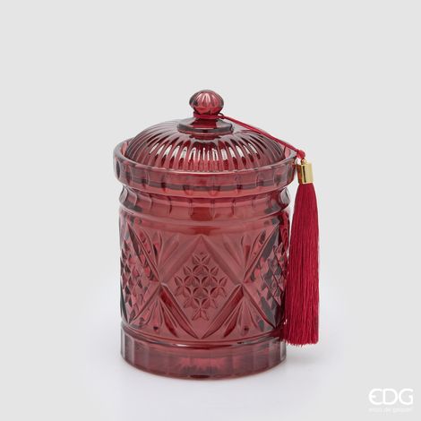 EDG Enzo De Gasperi Candela Natalizia Crystal Profumata Honeyed Apple H18 Ø12 cm – Decorazione di Natale (1/4)