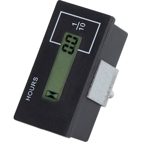 Compteur d'Heures Numérique LCD 12V‑36V avec Télécommande pour Engins de Travaux Publics 0‑99999.9H (1/5)