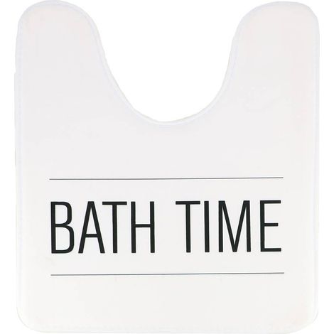 Bedruckte mikrofaser-wc-konturmatte 45x50cm - neo retro weiss - Tendance