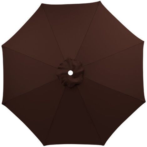 Housse de rechange pour parasol, 8 baleines, 3 m, imperméable, anti-UV, tissu de rechange, Brun (1/5)