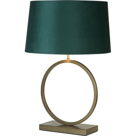 Searchlight Elegant Lampe de table, bronze, abat-jour émeraude 1x E27 (1/5)