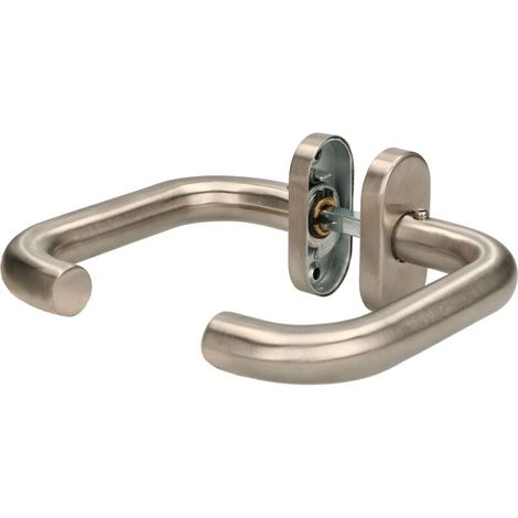 Poignée de porte en acier inoxydable avec plaque étroite (1/5)