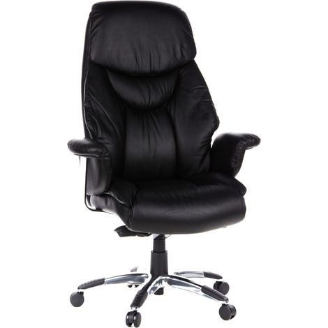 Luxus Chefsessel PRADO Leder schwarz hjh OFFICE (1/5)