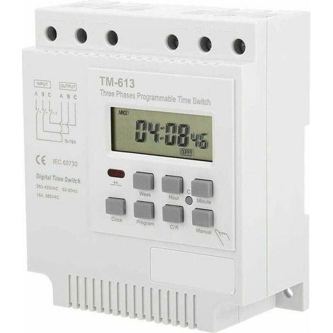 Minuterie Programable - Minuteur 380V TM-613 Commutateur de minuterie pour moteur triphasé (1/5)