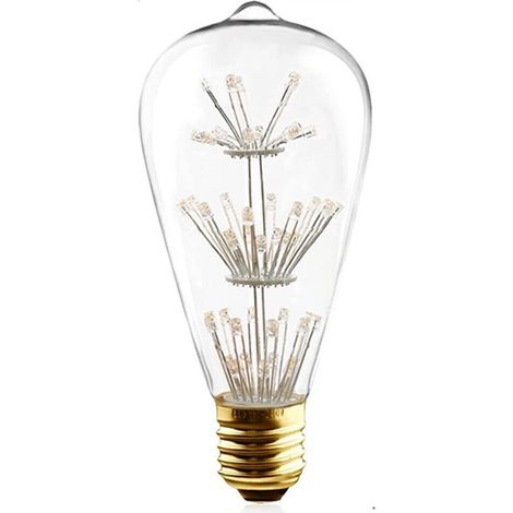 3WLED-LAMPEE27ST64-FASSUNGHELLESTERNLAMPEWARMESLICHT2700K