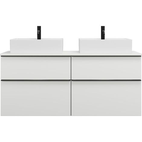 burgbad Eqio mueble bajo para lavabo con consola y 4 cajones,