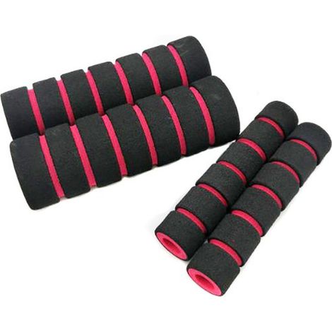 1 paio di coprimanubrio in schiuma antiscivolo per biciclette, impugnature antiscivolo, impugnature in spugna, forma ergonomica, buon assorbimento degli urti (1/5)