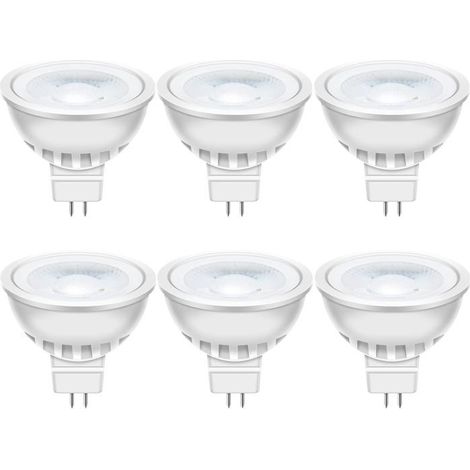 MR16 Ampoules LED 5W GU5.3 12V 6000K Blanc Froid 50 W Spot Halogène équivalent 420 Lumens Angle de Faisceau de 35° Lot de 6 (1/4)