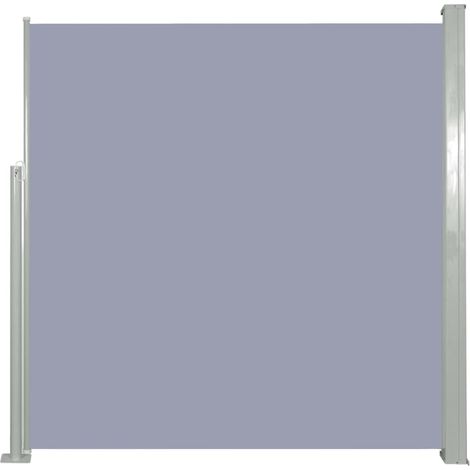 Tenda da sole parasole laterale retrattile per patio giardino terrazza balcone schermo di protezione visiva 140 x 300 cm grigio 020007089