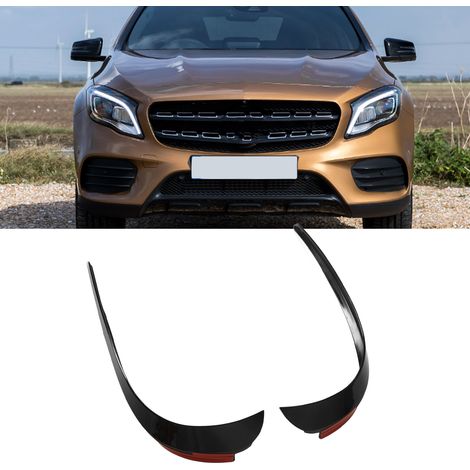 Lames d'air de pare-chocs avant noir brillant, séparateur de lèvre de spoiler (paire) Pour Mercedes-Benz Classe GLA X156 AMG-Line 2017-2019 (numéro de pièce 221) (1/5)