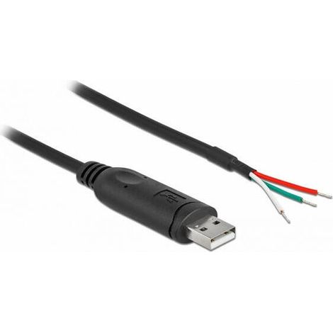 Delock cable usb 2.0 tipo a a serie rs-232 con 3 extremos de cable abiertos 1 m