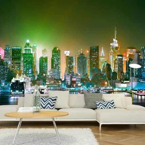 Papier Peint "NY : Enlightened Harbour" 245 x 350 cm (1/2)