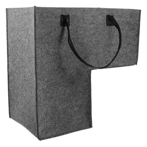 L-förmiger Aufbewahrungskorb für Kleidung und Spielzeug – 42 x 40 x 25,5 cm – Dunkelgrau (1/4)