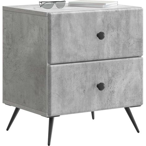 Maison Exclusive - Nachttisch Betongrau 43 x 34,5 x 47,5 cm Holzw