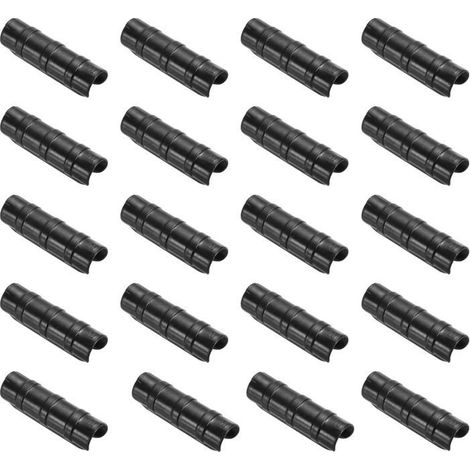 Serre Pince, 20 Paquet Plastique Jardin Bâtiments Tube Agrafes Cerceau pour 3/4" 20mm Tuyau Serre Film Cadre Pare-Soleil Filet, Noir (1/5)
