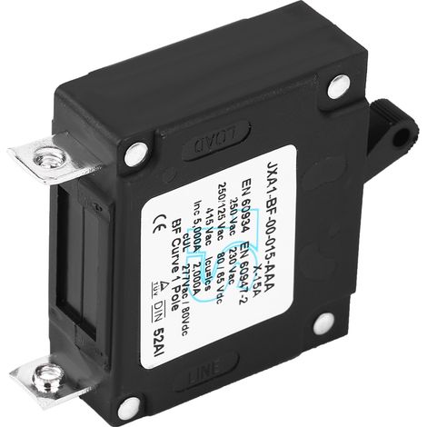 15A DC/AC manueller Leitungsschutzschalter, rückstellbarer EIN/AUS-Wippschalter, Hochleistungs-Sicherheitsleitungsschutzschalter. (1/5)
