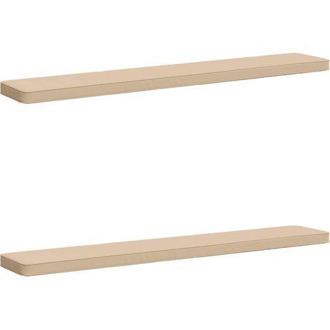 Coussins de banc 2 pièces VUGHT 2 pcs 100 % polyester Crème vidaXL
