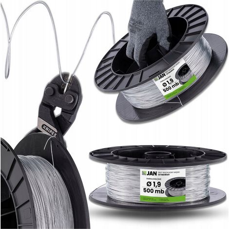 Fil galvanisé pour berger de 1,9 mm sur bobine de 500 m pour clôture