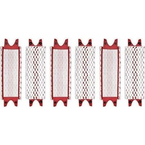 Lot de 6 têtes de balai plates en microfibre – Compatibles Vileda UltraMax – Lavables en machine – Nettoyage sols durs efficace (1/4)