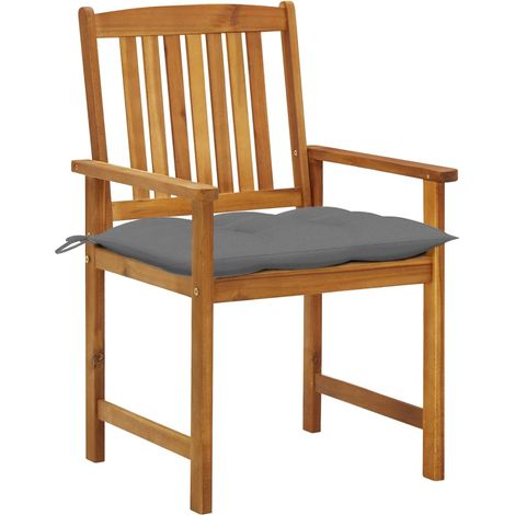 Chaises de jardin avec coussins lot de 8 Chaises d'extérieur Bois d'acacia solide (1/5)