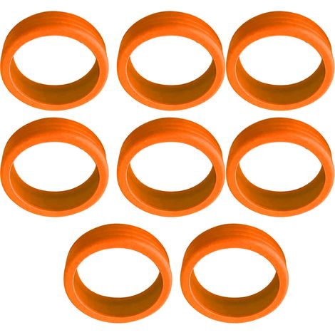 Rollenschoner für Koffer Stoßdämpfendes, abriebfestes und geräuscharmes Gummi 8-teiliges Set Orange (1/5)