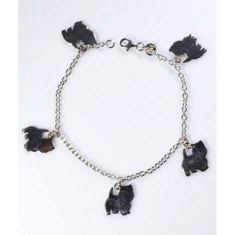 Rollò Westie 925 Silber Anhänger Armband
