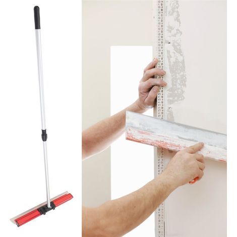 Trockenbau-Abschäumklingen-Set, Drywall Tools Skimming Blade mit Verlängerungsgriff und Aufbewahrungsbox aus Aluminium Edelstahl für den Bau Profis und Heimwerker