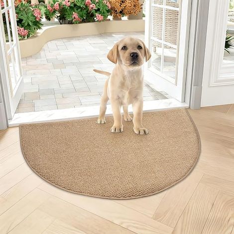 Tapis Saleté Semi-Circulaire Intérieur Paillasson Antidérapant Intérieur/Extérieur Tapis Lavable Nettoyant Porte Polyester Tapis Entrée Porte Entrée (1/5)