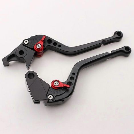 Convient pour la moto Kawasaki VERSYS650cc, poignée de frein, klaxon et embrayage modifiés CNC, accessoires de levier (poignée longue noire) (1/5)