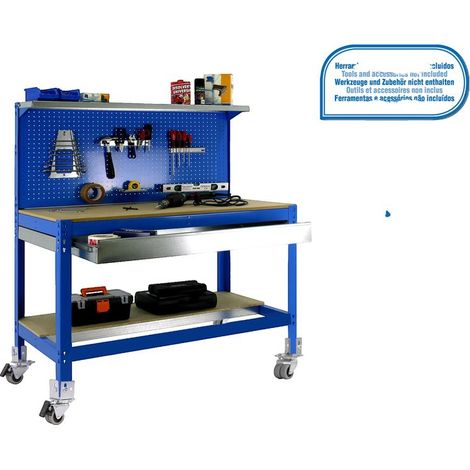 Simonrack Banco da lavoro in metallo blu 152 cm di larghezza