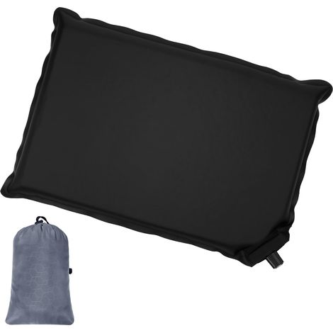Coussin de siège gonflable, coussin de siège gonflable portable, coussin d'air pliable avec sac pour le camping, les activités de plein air, les voyages, l'avion, la plage, imperméable et léger (1/5)