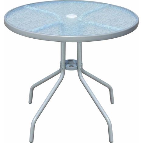 Table de bistro Table haute - Table d'appoint Gris 80x71 cm Acier BV788772 - BonneVie (1/3)