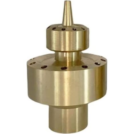 Brass Complete Fountain Nozzles Complete Set of Fountain Nozzle Accessories Landscape Fish Pond Pool Fountain Equipment (Column 1") (1/5)