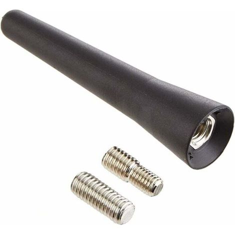 AUTOPARTS Universelle kurze 65-mm-Autoantenne – Modifizierte Carbonfaser-Optik – Schwarz