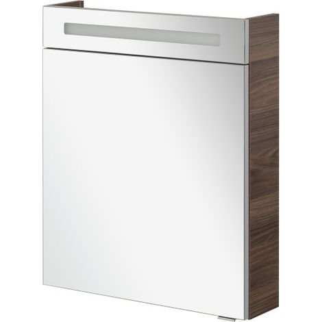CL60 Spiegelschrak 1 Tür Ulme-Madera, LED, 60x71x16 cm