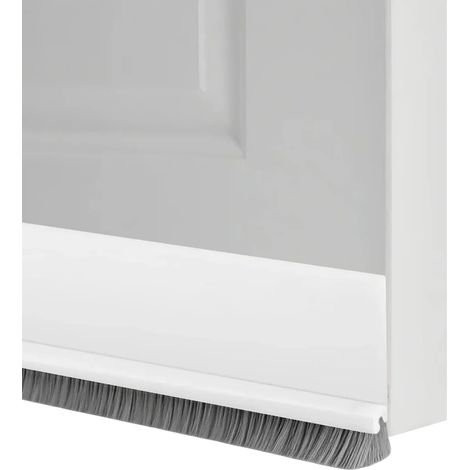 brosse bas de porte auto-adhésive 100 cm blanc balai de porte isolant contre le froid et la chaleur calfeutrage phonique étanche ajustable pour portes intérieures et extérieures (1/5)