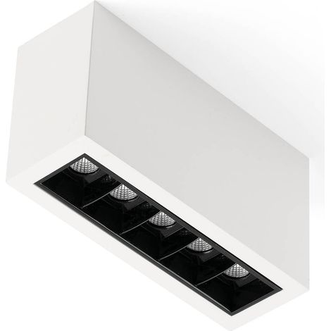 TROOP superficie 5x2W blanco-negro 48° 4000K CRI90