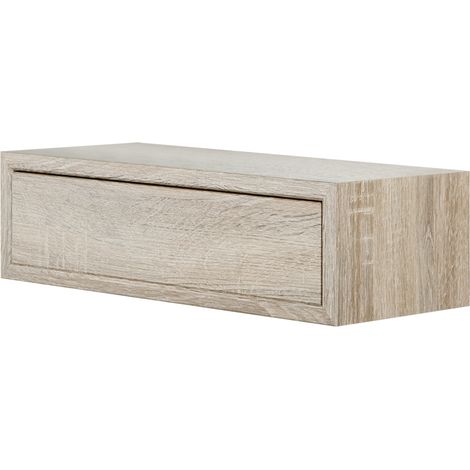 Mensola da Muro Lego con Cassetto Rovere Sagerau 45x13.4x20 cm Sanitec