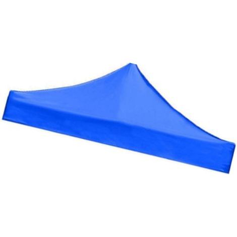 Faltbarer, quadratischer Sonnenschutz aus blauem Oxford-Gewebe, 3 x 3 m, UV- und regenbeständig (1/5)