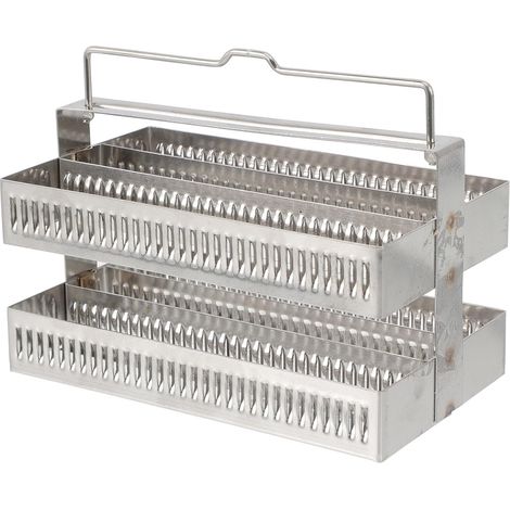 Porte-Lames en Acier Inoxydable 60 Positions Durabilité et Finition Soignée pour Accessoires de Microscope en Laboratoire (1/5)