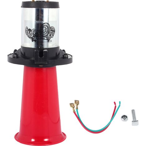 Klaxon monotube extrêmement puissant 12V 110DB pour voiture et moto (rouge) (1/5)