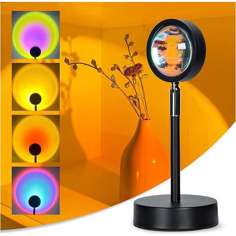TrAdE Shop Traesio - Lampada Da Proiezione Colorata Gbr Proiettore Luce Notturna Led Usb 8 Modalità - (1/5)