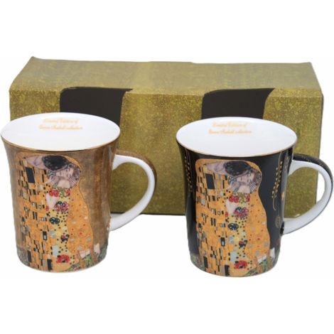 Porzellantassen-Set in einer Geschenkbox, Kollektion „Klimt Kiss“ (1/5)