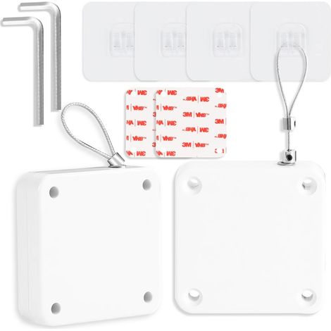 Door Closer - Automatic Sensor Door Closer - For Interior Doors - Stainless Steel Drawstring 800g - Compatible With Metal Glass Wooden Doors - Pack Of 2 (1/5)