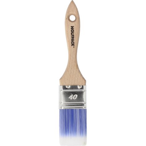 Paletina Profesional Plus Ancho 40 mm. Cerdas Sintenticas PBT, Mango Madera Haya Ergonomico, Brocha Pintor, Pincel Pintura (1/5)