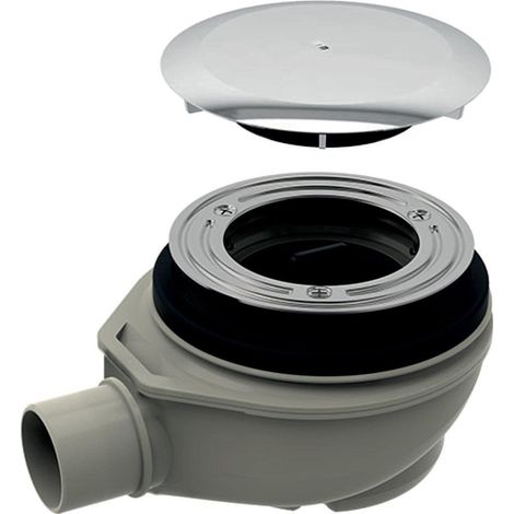 Ecoulement de receveur de douche Ø90 mm avec couvercle d’écoulement, hauteur d’eau de barrage 50 mm (1/3)