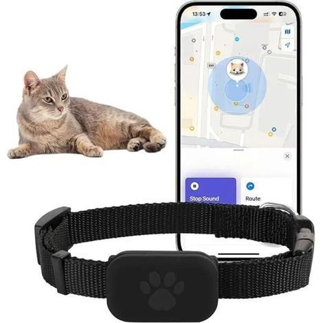 Wasserdichtes IP67-GPS-Katzenhalsband, kompatibel mit iOS/Android, 12 Monate Akkulaufzeit, komfortables Armband aus medizinischem Nylon (1/5)
