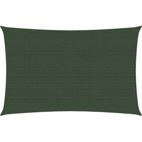Telo parasole tenda a vela 160 g/m² HDPE 2 x 4 m verde scuro 020009412