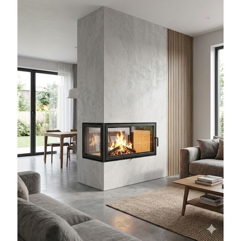 Insert de cheminée Kominek 13KW 115cm x 55cm (1/2)
